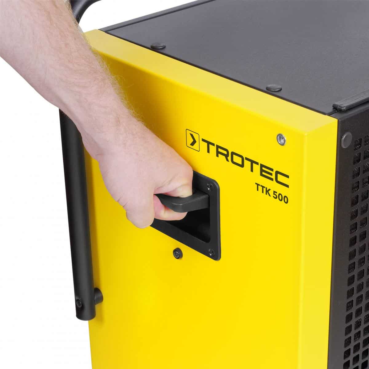 Bautrockner L – Trotec TTK500 Seitenansicht Griff Bautrockner L - Trotec TTK500 Seitenansicht Griff