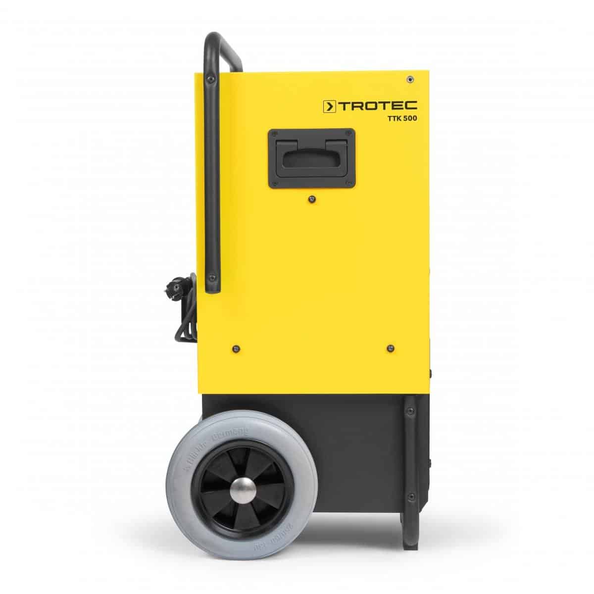 Bautrockner L – Trotec TTK500 Ansicht von der Seite mit Griff und Rolen Bautrockner L - Trotec TTK500 Ansicht von der Seite mit Griff und Rolen