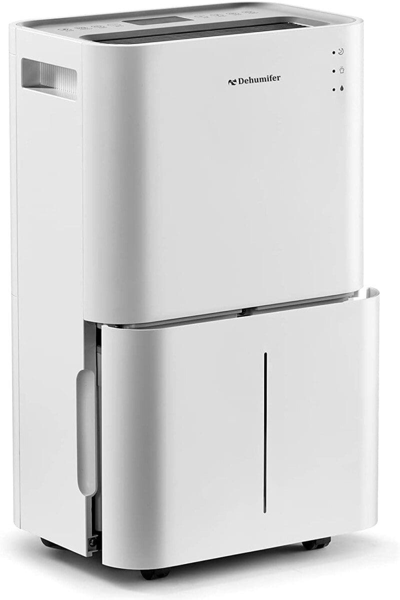Luftentfeuchter elektrisch 20L, Dehumifer Raumentfeuchter 20L/24H aumgröße ca. 200m³ (~35 m²), Entfeuchter Digitalanzeige, Wäschetrocknung, Timer, intelligenter Feuchtigkeitsregelung, Kindersicherung