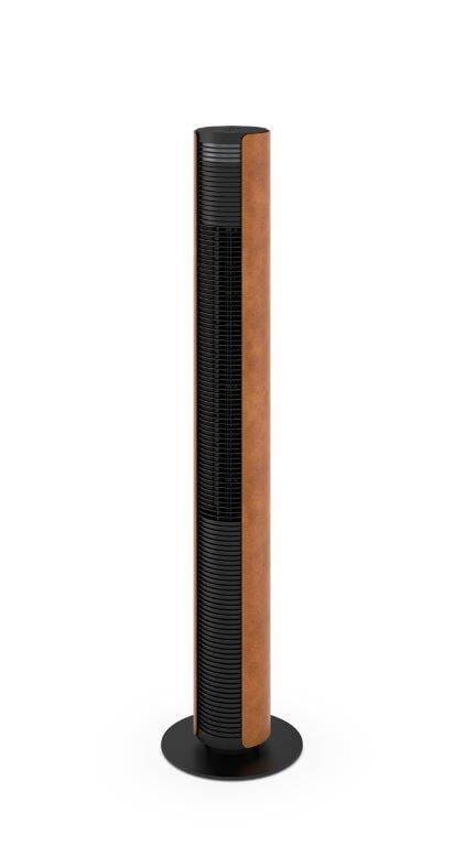 Entdecken Sie den exklusiven Turmventilator Peter Leatherette Luftvirtuosen: Schickes und stilvolles Design für Räume bis zu 40m², mit Fernbedienung und Touch Panel.