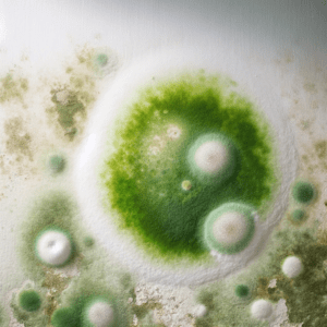 Grüner Schimmel auf Wand