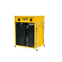 Gelber Master B 22 EPB Elektroheizer. Heizlüfter mit Heizwendeln und Tragegriff. Heizgerät für Werkstatt und Baustelle.