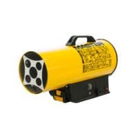 Gelber Master BLP 17M DC Direktheizer. Tragbarer Gasheizer für Baustellen und Werkstätten. Heizgerät mit Tragegriff.