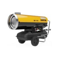 Gelber Master BV 170 Heizlüfter mit Rädern. Der Heizlüfter ist für den mobilen Einsatz konzipiert und bietet Climate Solutions.