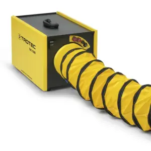Luftreiniger-TAC-1500-tube Gelber Trotec TAC 1500 Luftreiniger mit Schlauch. Professioneller Luftreiniger für saubere Luft. Ideal für Baustellen und Sanierungen.