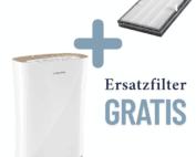 AirgoClean 110 E Luftreiniger mit HEPA Aktivkohle Ersatzfilter im Sparset, Deal des Monats Banner mit Rabatt-Aktion
