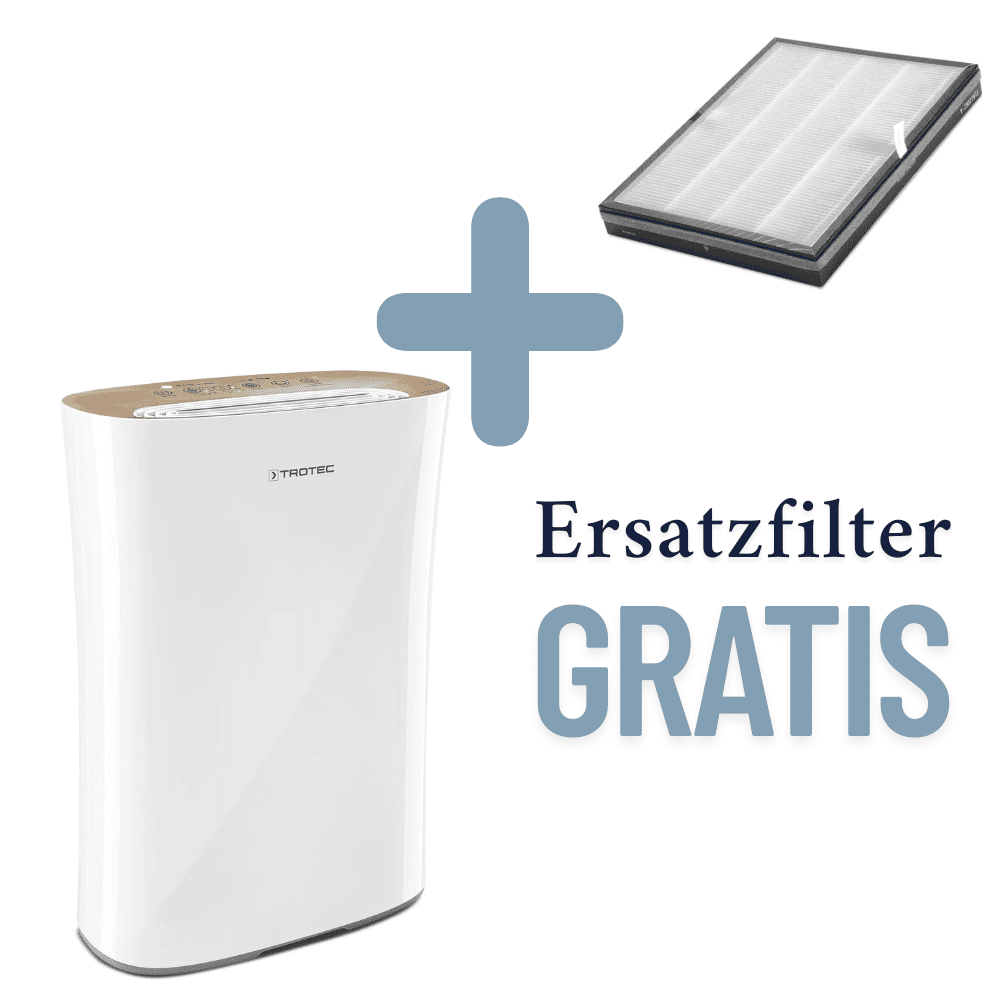 AirgoClean 110 E Luftreiniger mit HEPA Aktivkohle Ersatzfilter im Sparset, Deal des Monats Banner mit Rabatt-Aktion