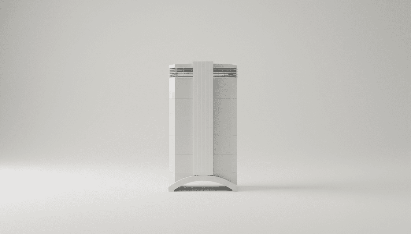 Der weiße IQAir HealthPro 250 NE Luftreiniger. Ideal für Allergiker, Asthmatiker, filtert Viren, Staub und Gerüche in Räumen bis 92 m².