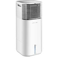 Weißer Aircooler, Luftkühler, Luftbefeuchter und Ventilator von Trotec. Kompakt, modern und effizient für angenehmes Raumklima. Ideal für heiße Tage.