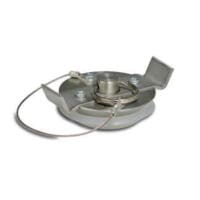 CM-Hygro Combi Deckel: Detailaufnahme des Hygrometers Deckels 3510007020. Silbernes Metall und präzise Verarbeitung für genaue Messungen.