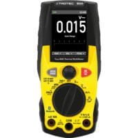 Digitales True-RMS-Multimeter mit integrierter Wärmemessung. Gelbes Messgerät mit Display, ideal für präzise elektrische Messungen.