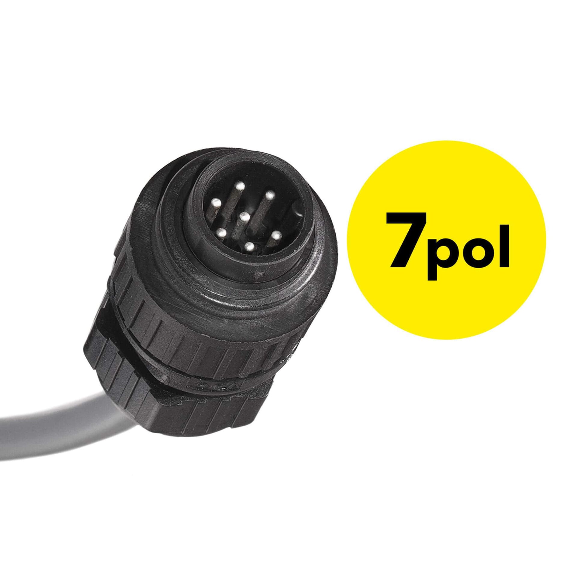 Detailaufnahme Hygrostat HG 125 Anschlusskupplung, 7-polig. Präzise Verbindung für Feuchtemessung. Robuste Ausführung, zuverlässige Datenübertragung.