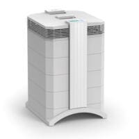 IQAir HealthPro 150 Luftreiniger: Ein weißes, modernes Gerät zur effektiven Luftfilterung im Innenbereich. Ideal für Allergiker.