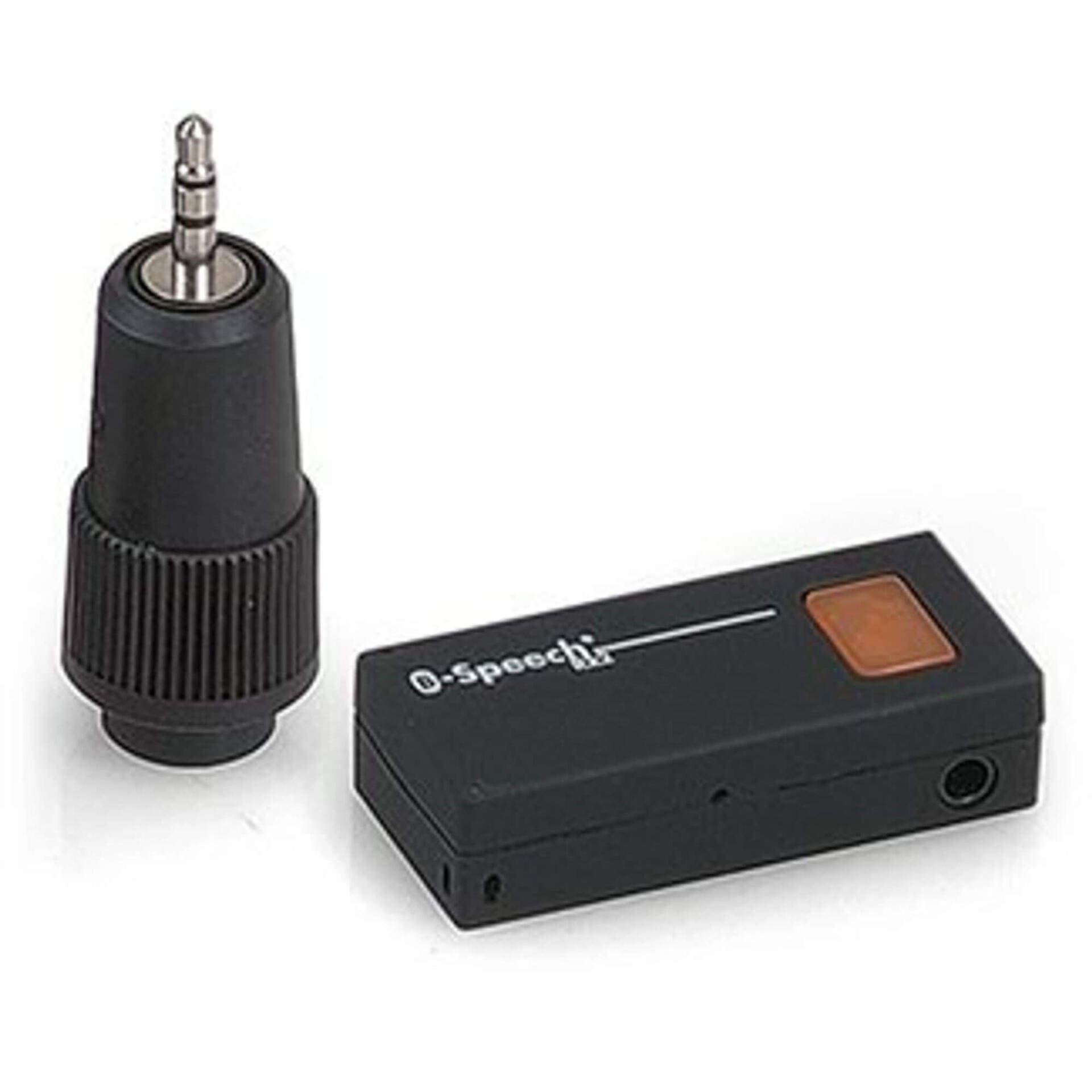 LD6000 PTS Bluetooth-Empfänger: Nahaufnahme des Audio-Adapters und des Bluetooth-Geräts für drahtlose Audioübertragung. Kompaktes Design.