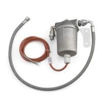 Ölvorwärmung für IDS 100. Detailaufnahme einer Ölvorwärmung, bestehend aus Filter, Heizkabel und Anschlüssen. Ideal für kalte Umgebungen.