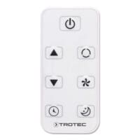 Weiße PAC 2010 S Fernbedienung für Trotec Klimagerät. Steuerung von Leistung, Modus und Timer. Einfache Bedienung für optimales Raumklima.