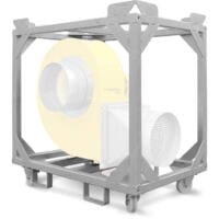 Rahmen für TFV 100: Robuster Stahlrahmen mit Rädern für den TFV 100 Ventilator, ideal für sicheren Transport und flexiblen Einsatz. 1510002011