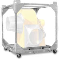 Rahmen für TFV 900: Robuster Transportrahmen aus Metall für den TFV 900 Ventilator, ideal für Baustellen und industrielle Anwendungen.