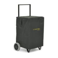 Schutzhaube für den Trotec TTK 655 S Luftentfeuchter. Die Abdeckung in dunklem Grau schützt vor Staub und Beschädigung, ideal für Lagerung.