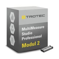 Software MultiMeasure Studio Pro Modul 2 für Wasseranalyse: Produktbox mit USB-Stick, ideal für professionelle Wassermessung und -analyse.