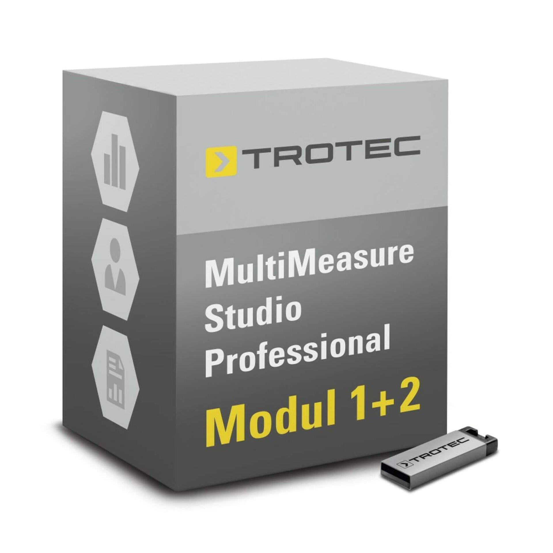 Trotec MultiMeasure Studio Professional Modul 1: Software für präzise Messdatenanalyse. Ideal für Profis im Bereich Bauwesen und Umwelttechnik.