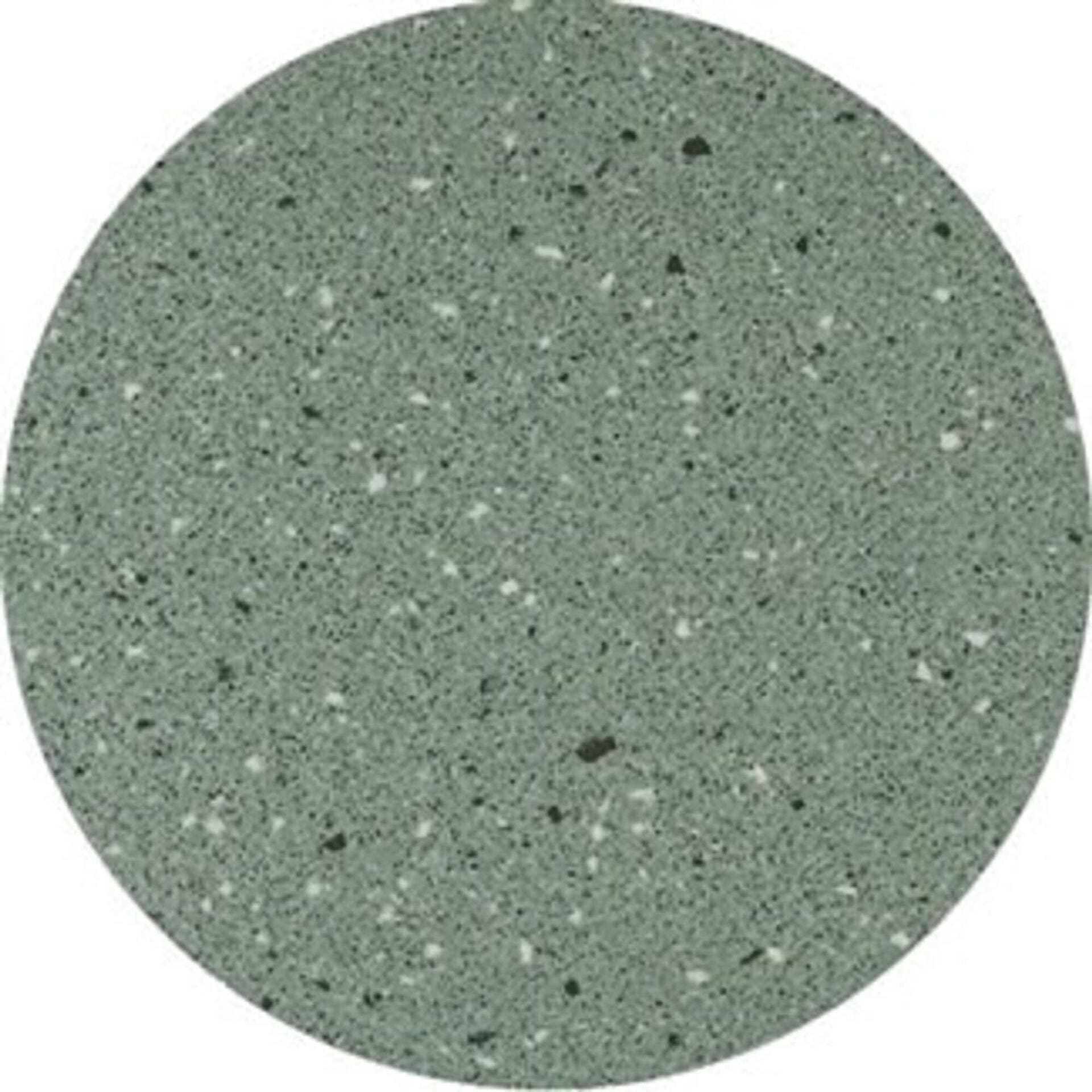 Standard Einleger T8: Nahaufnahme des grauen, runden Einlegers mit schwarzen und weißen Sprenkeln. Ideal für Oberflächengestaltung. 6100009707