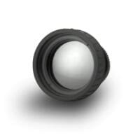 Nahaufnahme eines Thermo-Objektivs Tele 12 für IC080L_LV und IC120L_LV, ideal für Wärmebildkameras und präzise Temperaturmessungen.