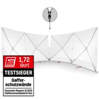 VarioScreen Sichtschutzwand: Modulare Gaffer-Schutzwand, flexibel teilbar (180x180). Ideal für Feuerwehr & Einsatzkräfte. Brandschutz geprüft.