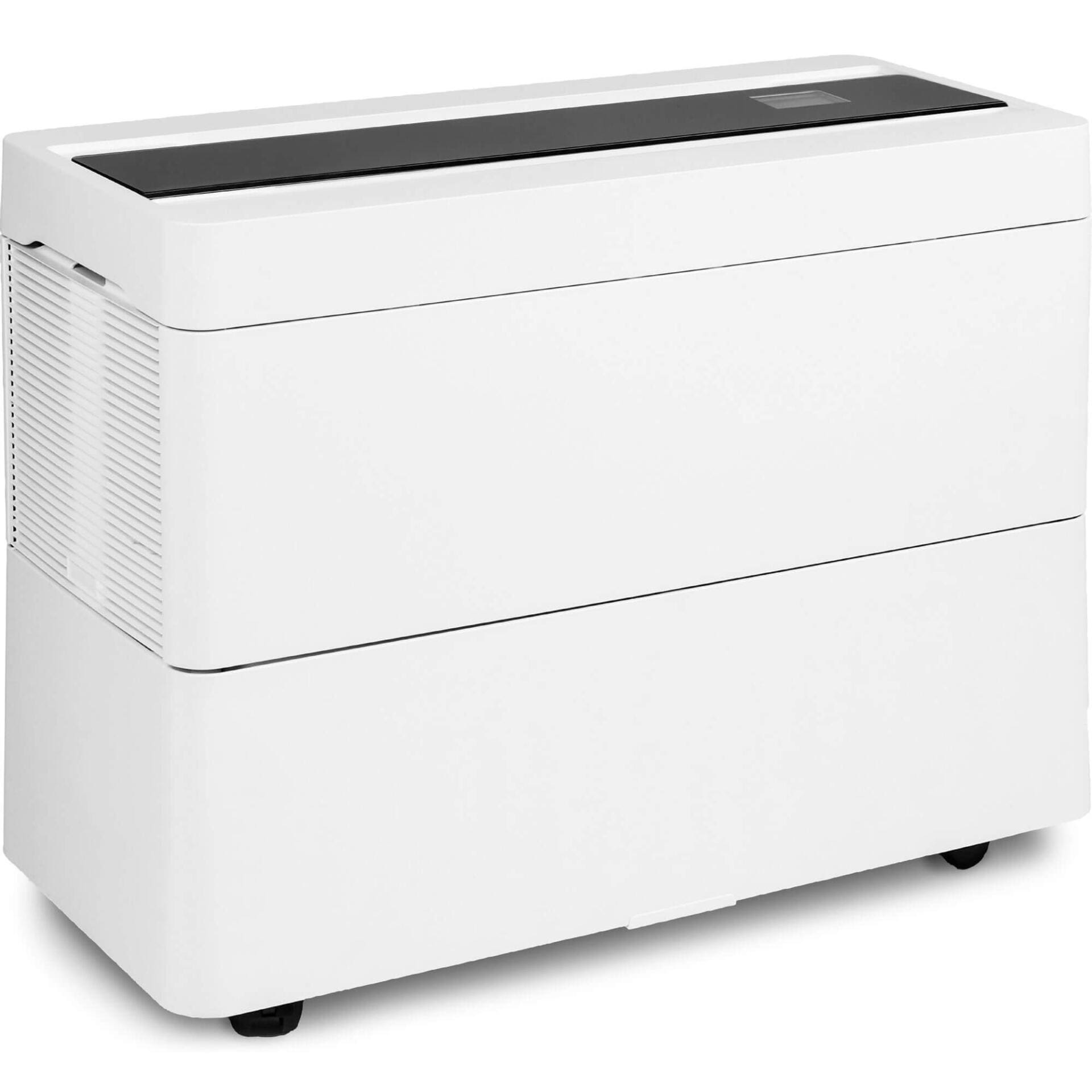 Weißer Verdunstungs-Luftbefeuchter B 600 mit UV-Entkeimung. Ideal für ein gesundes Raumklima. Luftreiniger für zu Hause oder im Büro.