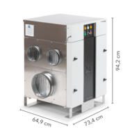 Der Adsorptionstrockner TTR 800 ist ein leistungsstarkes Gerät zur Luftentfeuchtung mit Abmessungen von 94,2 x 64,9 x 73,4 cm. Ideal für Bau und Industrie.