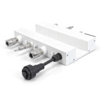 PlanoPT Untertür Verbindungsdurchleitung: Detailansicht der Komponenten und Anschlüsse für die Türverbindung. Bild 3 der Serie.