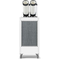 Spotcool Klimagerät PT-3500 SP: Mobiles Klimagerät mit zwei Luftschläuchen und Rollen für flexible Kühlung. Ideal für Büro und Zuhause.