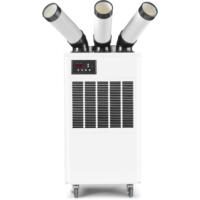 Spotcool Klimagerät PT-5300 SP: Weißes, mobiles Klimagerät mit drei Luftauslässen. Ideal für flexible Kühlung. Jetzt entdecken!