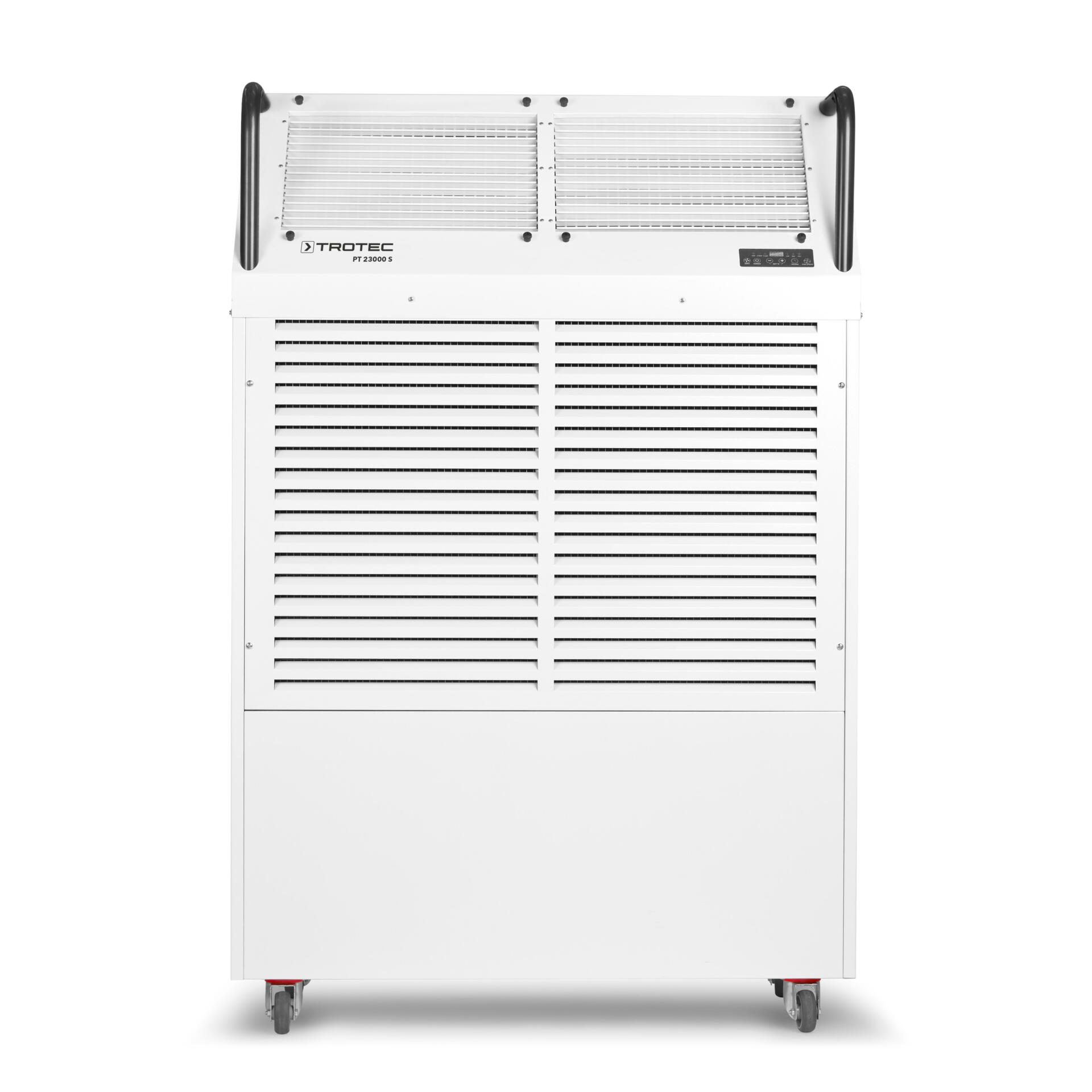 Weißes Gewerbe-Klimagerät PT 23000 S von Trotec. Mobile Klimaanlage für Industrie und Gewerbe. Optimale Kühlung, einfache Handhabung.