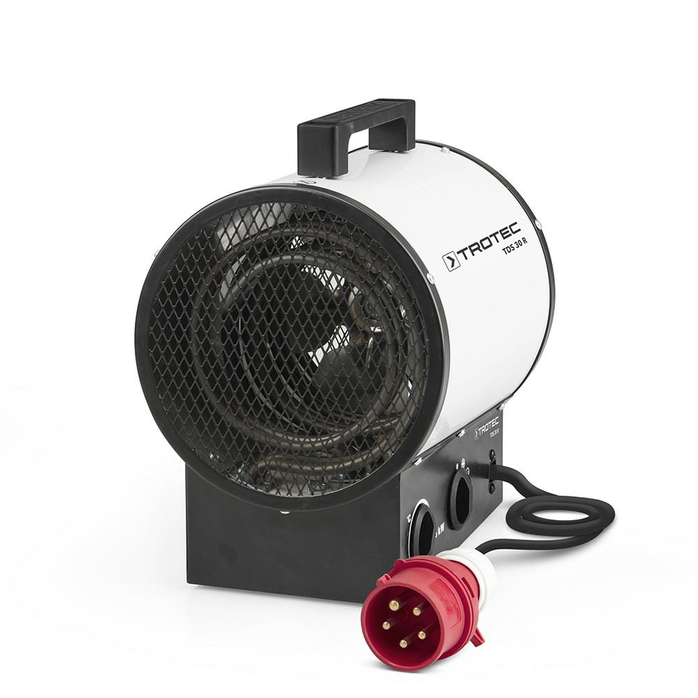 Elektroheizer TDS 30 R: Leistungsstark und zuverlässig. Ideal für Baustellen und Werkstätten. Heizleistung stufenweise regulierbar. Robustes Design.
