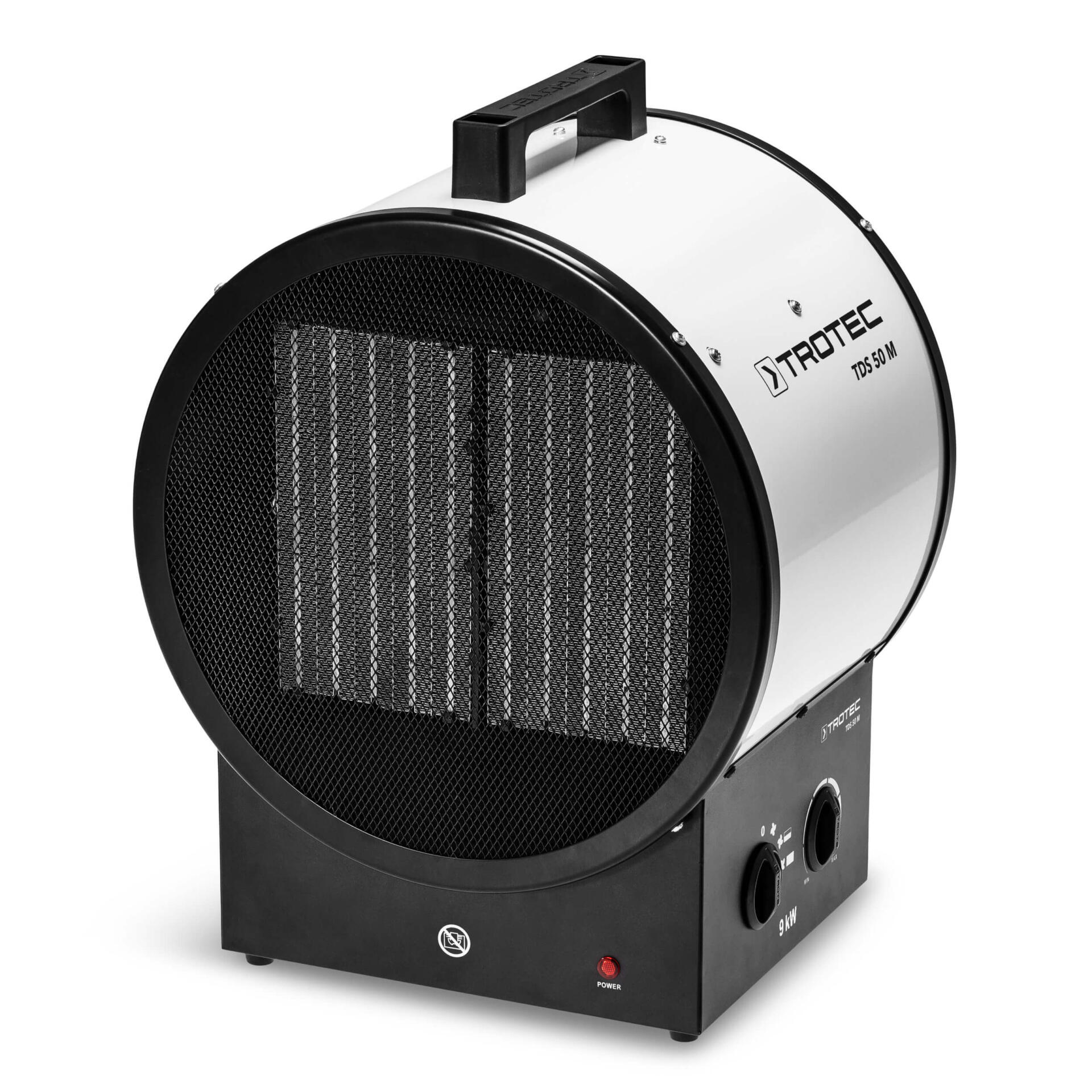 Keramik-Heizlüfter TDS 50 M von Trotec: Tragbarer Elektroheizer mit robustem Design und hoher Heizleistung für Baustellen & Gewerbe. Bild 2.