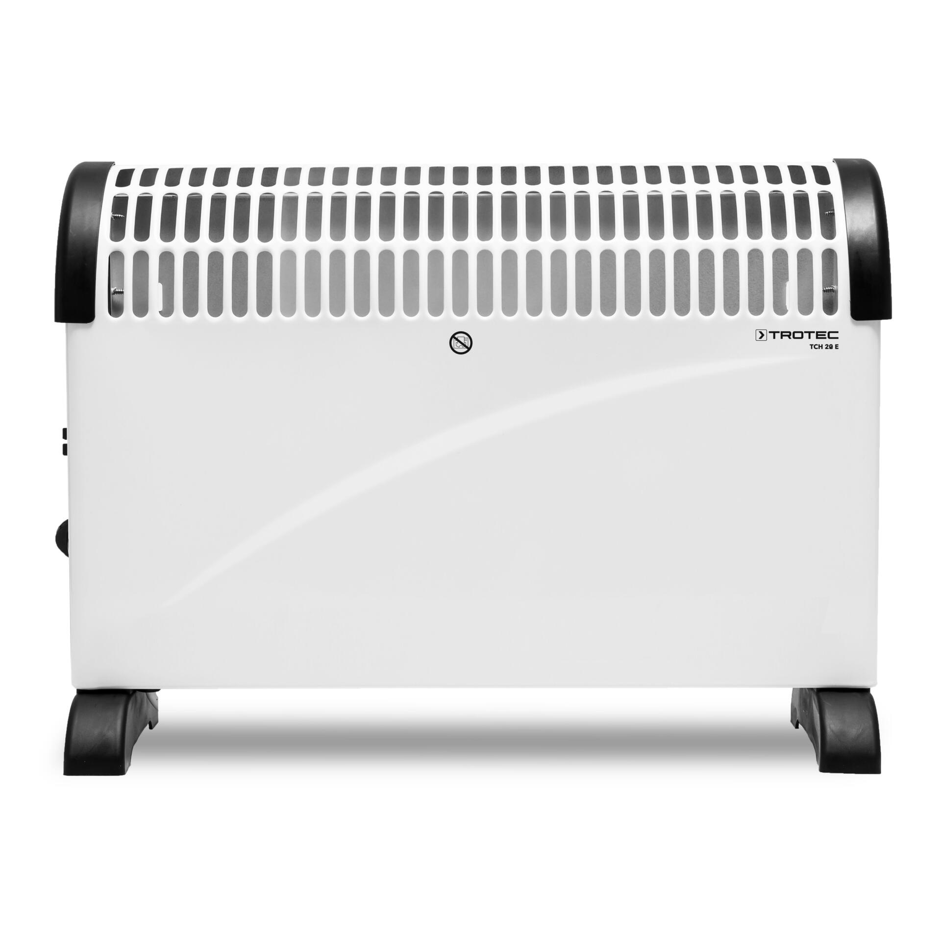 Weißer Trotec Konvektor TCH 20 E für angenehme Wärme. Mobil und effizient für schnelle Heizleistung. Ideal für Wohnräume und Büros.