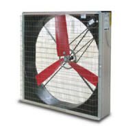 Detailaufnahme einer TTW 45000 Windmaschine. Der Ventilator hat rote Flügel und ist von einem Schutzgitter umgeben. Perfekt für Industrie.