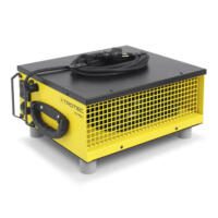 Gelber Radiall TFV Pro 1 Turboventilator von TROTEC. Das Gerät für Bautrocknung und Wasserschadensanierung. Robust und leistungsstark.