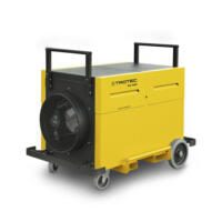 Der Trotec TAC 6500 Luftreiniger ist gelb und schwarz. Er steht auf Rollen und hat oben Haltegriffe. Ideal für Baustellen. 1580000135_Luftreiniger