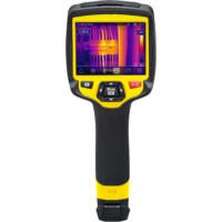 Nahaufnahme einer Wärmebildkamera IC200 (3110003027_W-rmebildkamera-IC200_bild3.jpg) in gelb/schwarz, die Temperaturunterschiede anzeigt.