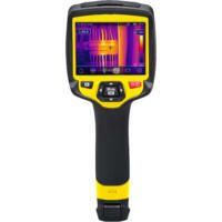 IC300 Wärmebildkamera zeigt Wärmeverteilung auf einem elektronischen Bauteil. Die Temperaturunterschiede werden farblich dargestellt.