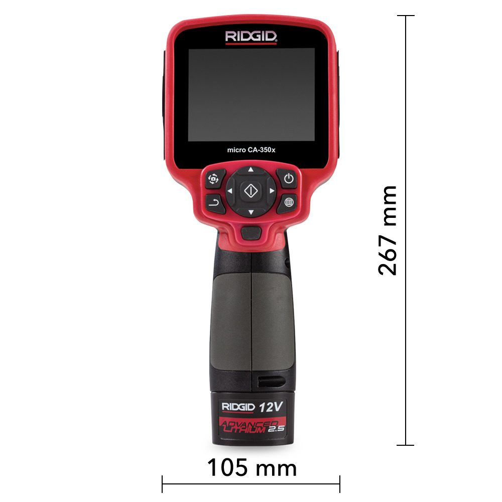 Digitale Inspektionskamera micro CA-350x von RIDGID: Kompakte Kamera zur Inspektion schwer zugänglicher Bereiche. Ideal für Profis.