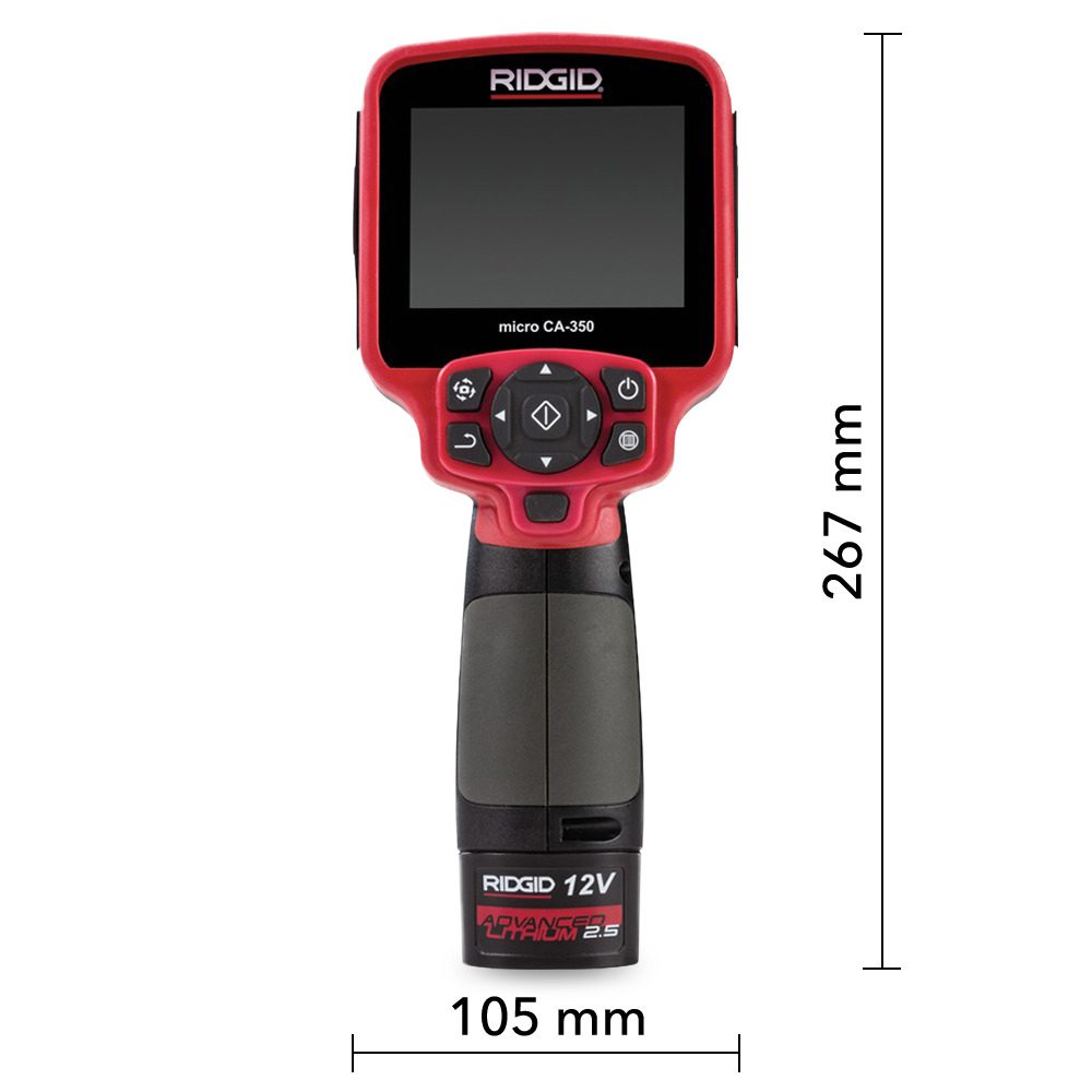 Digitale Inspektionskamera micro CA-350 von RIDGID: Kompakte Kamera zur Inspektion schwer zugänglicher Stellen. Ideal für Handwerker.