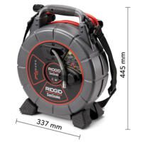 Rohrkamera SeeSnake nanoReel: Kompakte Inspektionskamera für schwer zugängliche Rohre. Ideal für Profis. Abmessungen: 445mm Höhe, 337mm Breite.