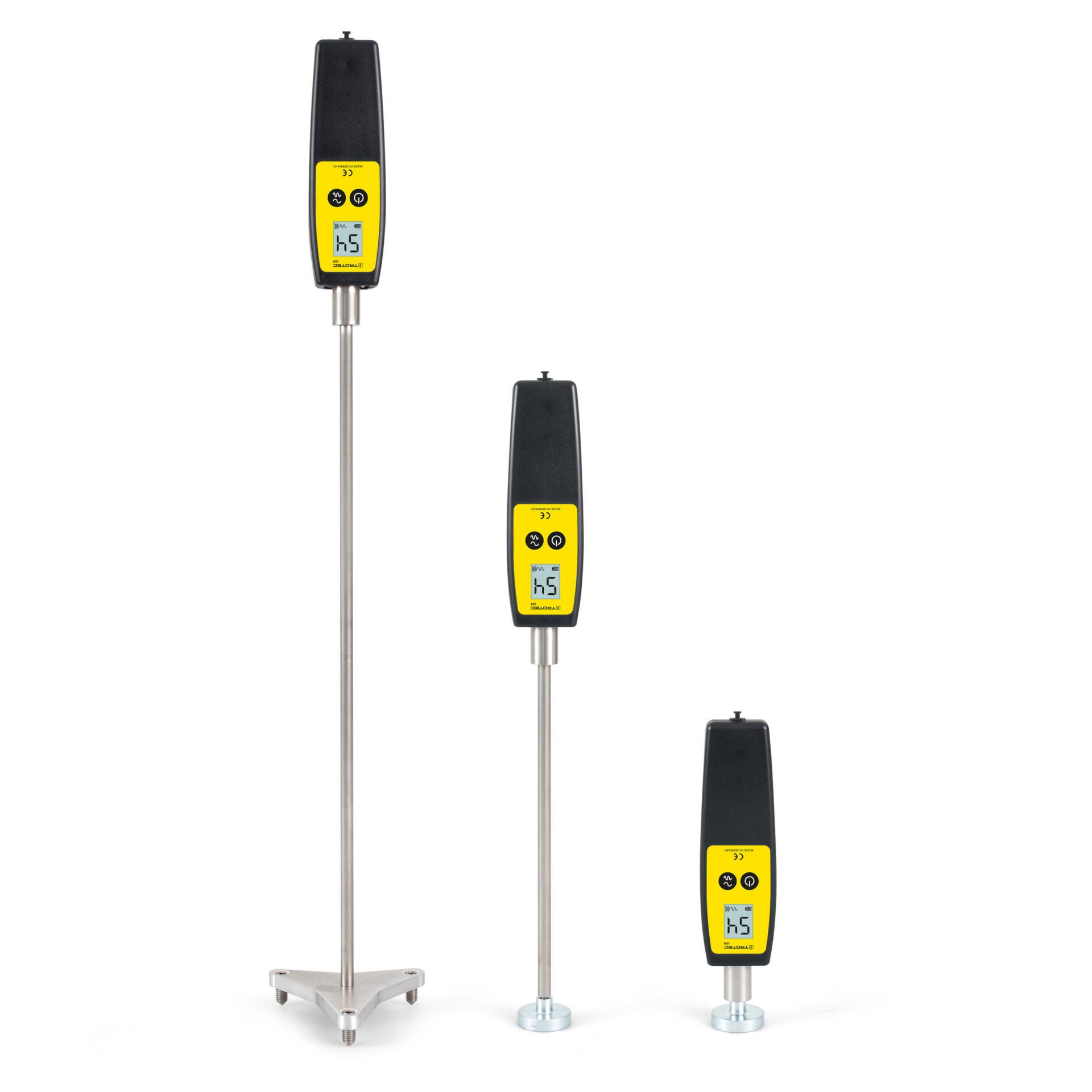 Drei Horchgeräte LD8 von Trotec nebeneinander. Präzise Messungen für Handwerk und Industrie. Ideal für die Bauwerksdiagnose. 3110008002_Horchger-t-LD8_bild2