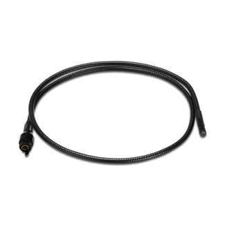 Schwarze BO26-P-9-0-1000 Sonde. Die Sonde ist ringförmig mit einem Stecker an einem Ende und einer Spitze am anderen. Bild 1 der flexiblen Sonde.