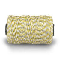 Gelb-weiße Ringleitung auf Spule. PD-Serie Detailaufnahme. Ideal für Bastelarbeiten, Dekoration und Verpackung. 3510010005_PD-Serie_bild3