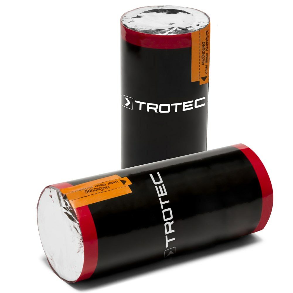 Zwei rote Rauchpatronen von Trotec mit 80 Sekunden Rauchdauer. Ideal für Tests und Simulationen. 3510010031_Rauchpatrone-rot-Rauchdauer-80-s_bild3.jpg