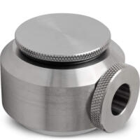 Kalibrierblock für T210, T260 und TS210. Präzisionsgefertigter Block zur Kalibrierung von Messgeräten. Detailaufnahme des Kalibrierblocks.